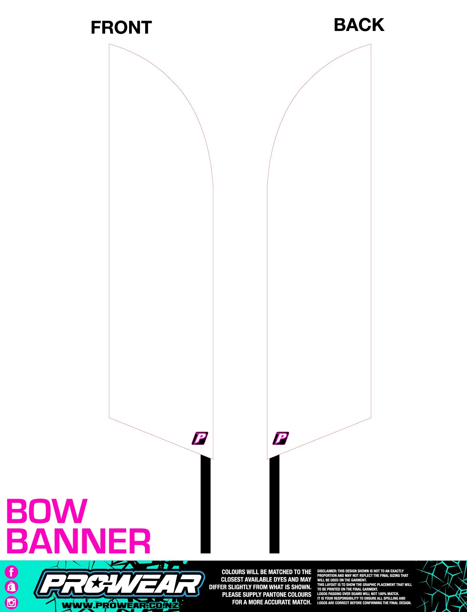 Prowear Custom Bow Banner/Flag