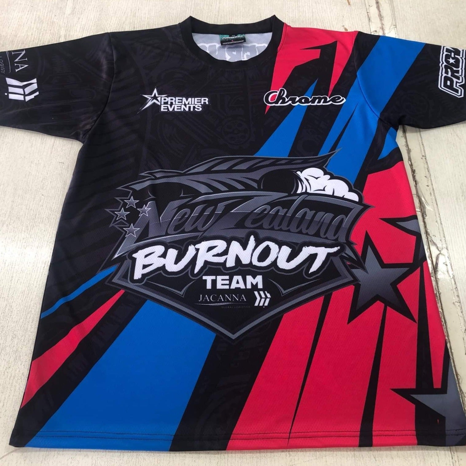 Official Nz Burnout Tour Team Tee -  Limited Edition