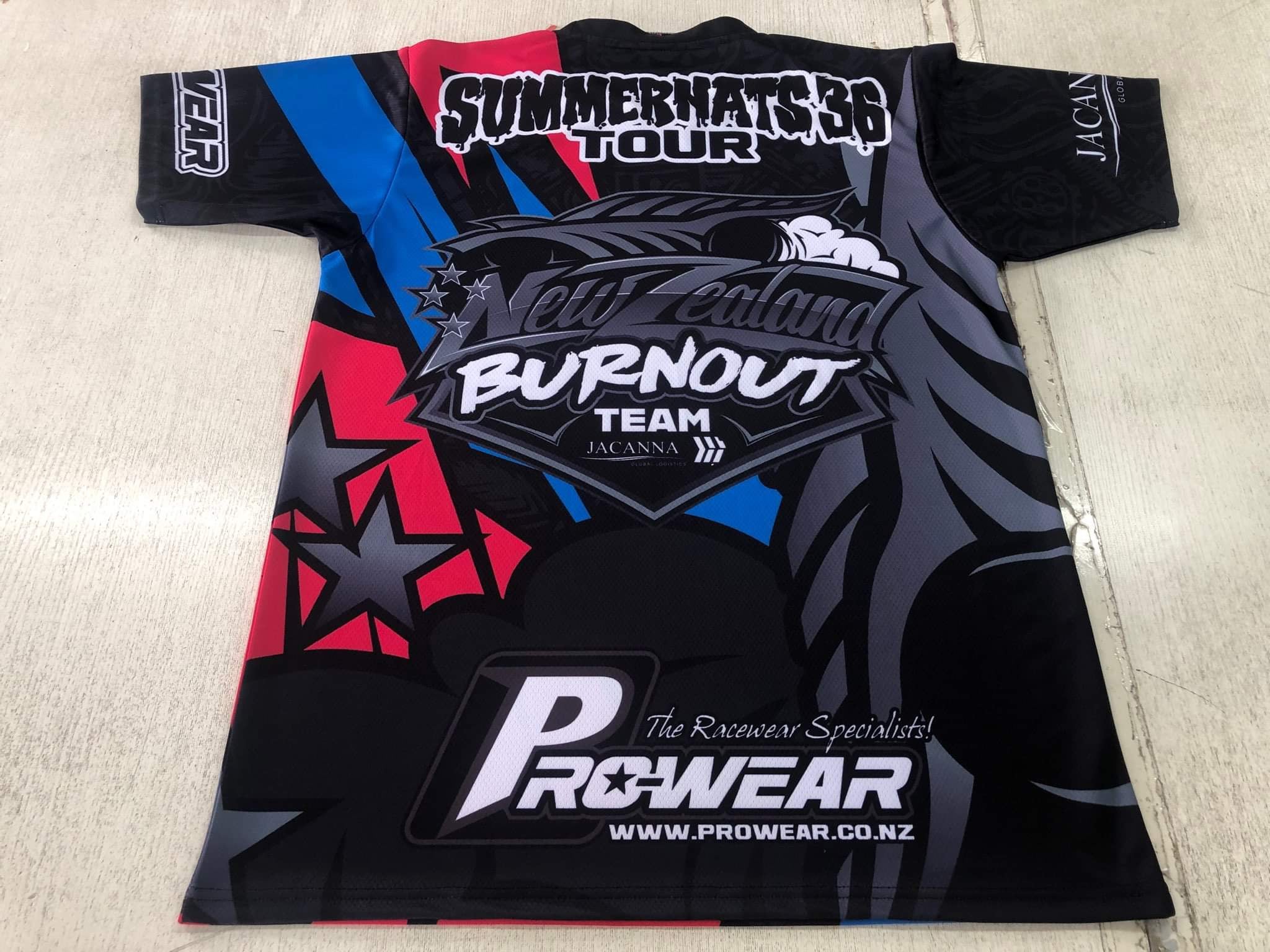 Official Nz Burnout Tour Team Tee -  Limited Edition