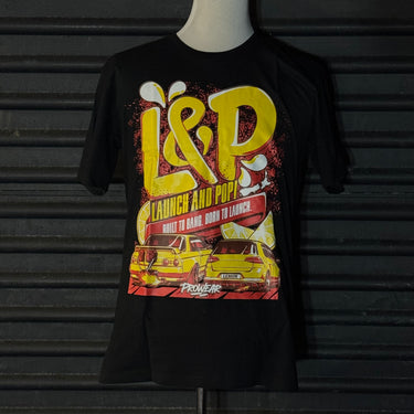 L&P Launch and Pop Tee - Black / White