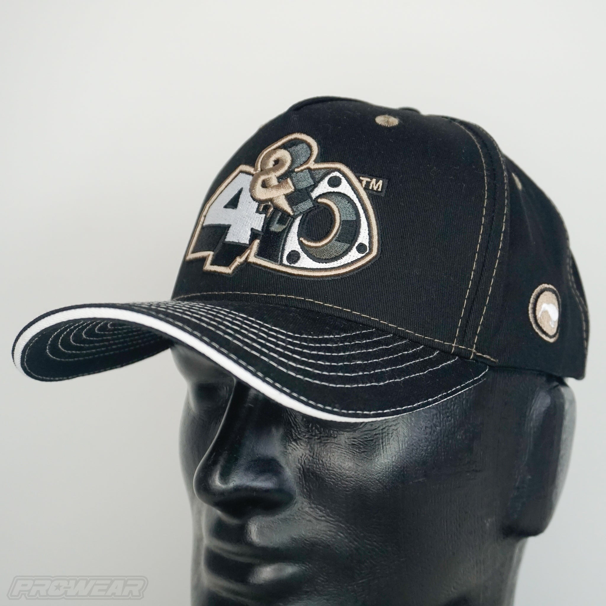 4 & Rotary Black Curved Hat