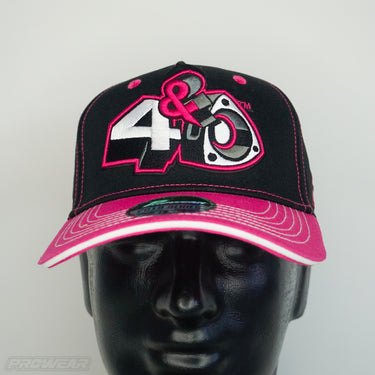4 & Rotary Pink Curved Hat