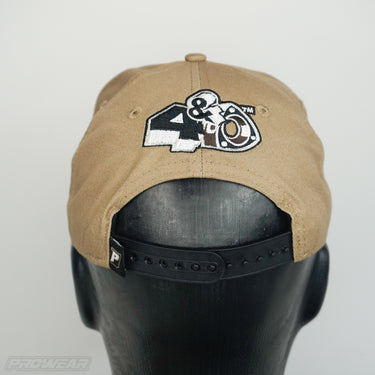 4 & Rotary Tan Curved Hat - White Logo