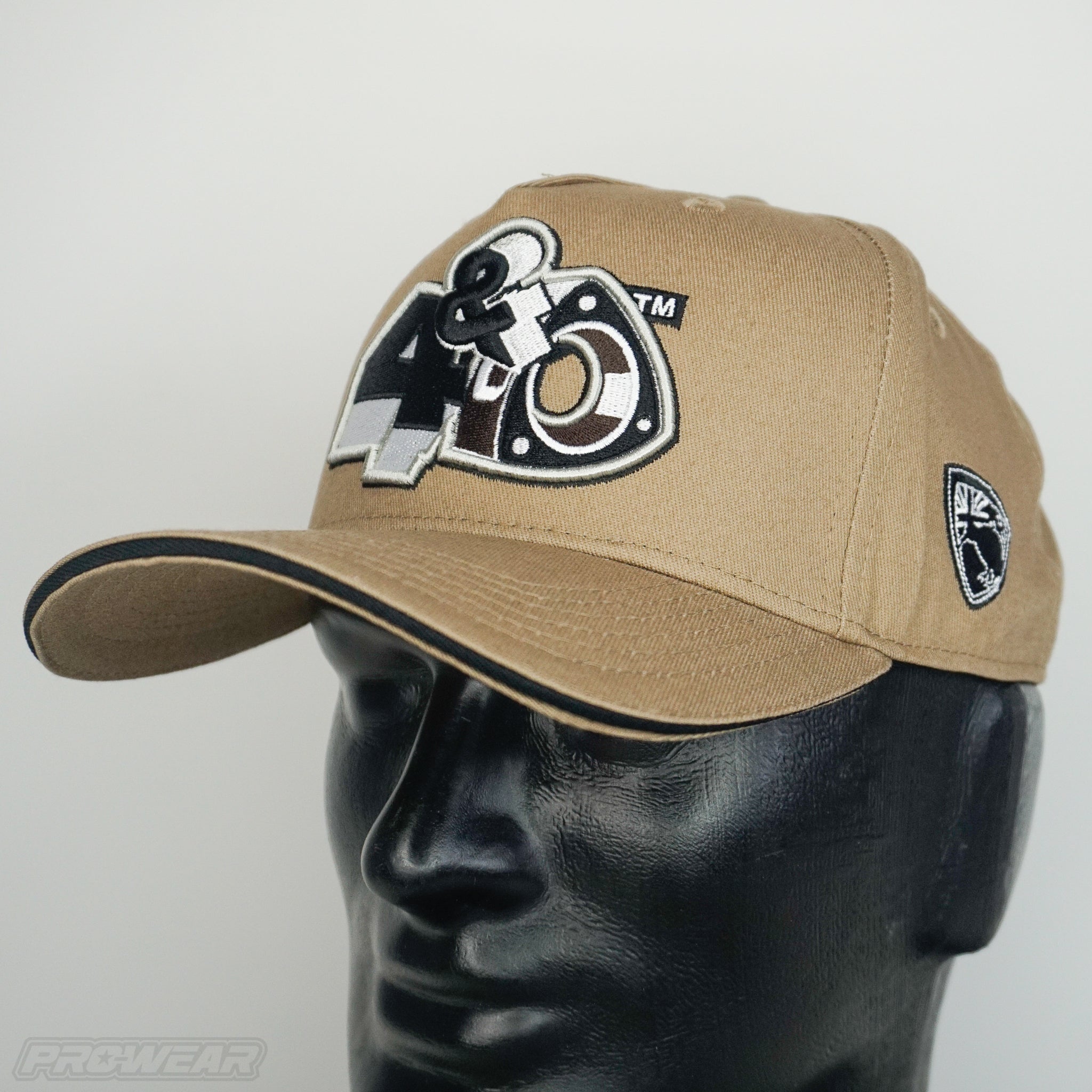 4 & Rotary Tan Curved Hat - White Logo