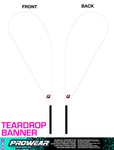Prowear Custom Tear Drop Banner/Flag